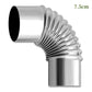 Stainless Steel Chimney Firewood Stove Elbow Firewood Stove Firewood Stove Outdoor Household Rural Heating Smoke Exhaust Pipe Ventilation