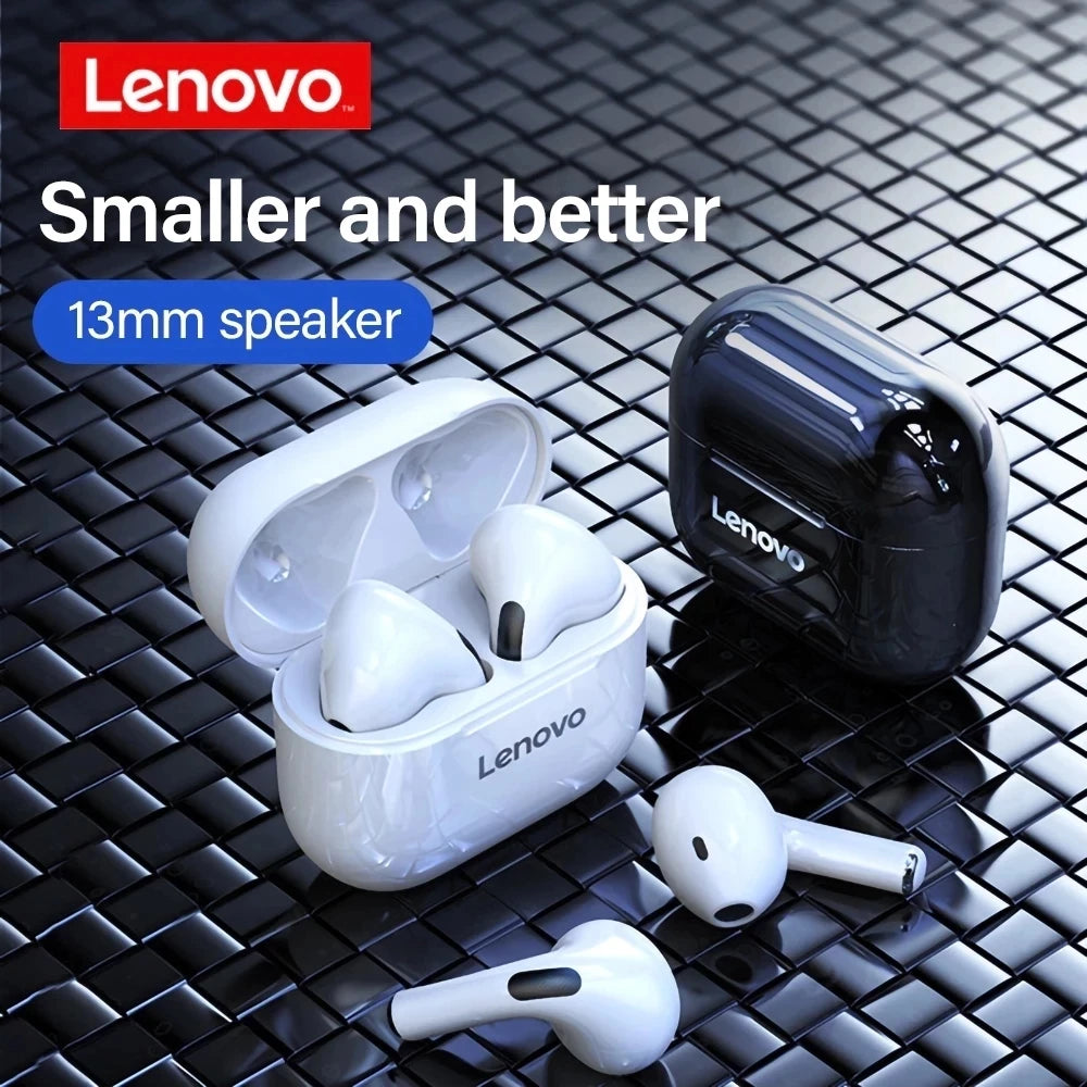 NEW Original Lenovo TWS Wireless Earphone Bluetooth 5.0 Dual Stereo MINI Reduction Bass Touch Control Long Standby 300mAH LP40