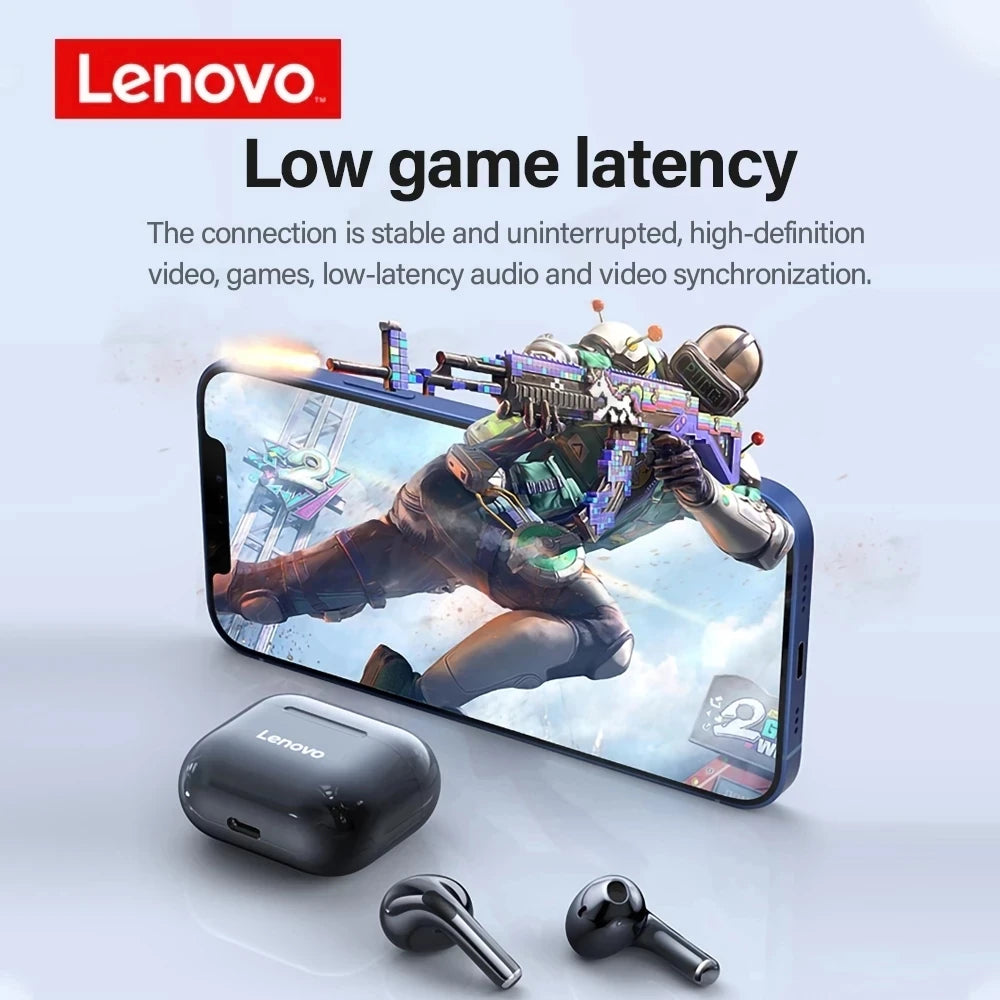 NEW Original Lenovo TWS Wireless Earphone Bluetooth 5.0 Dual Stereo MINI Reduction Bass Touch Control Long Standby 300mAH LP40