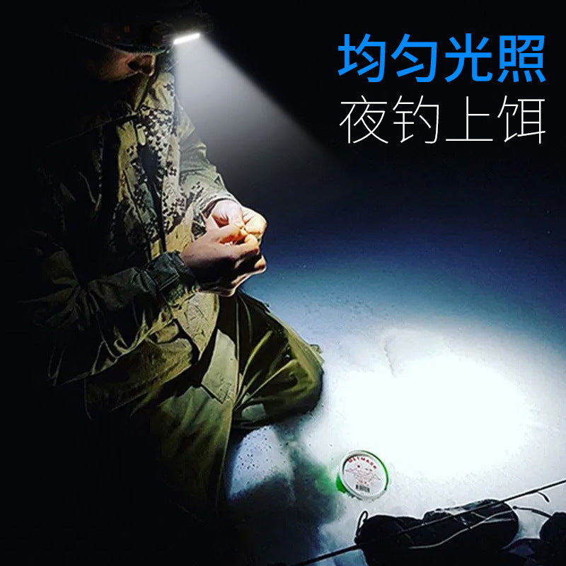 Factory direct approval strong light headlight led outdoor lighting head-mounted flashlight night fishing cob charging small headlight cross border